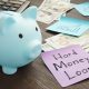 Hard money loan illustrated with cash and a piggy bank